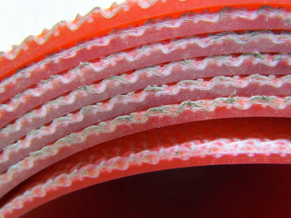 Red Urethane Smooth Top Woven Back Conveyor Belt 42.25"x17' Long 3/16" Thick