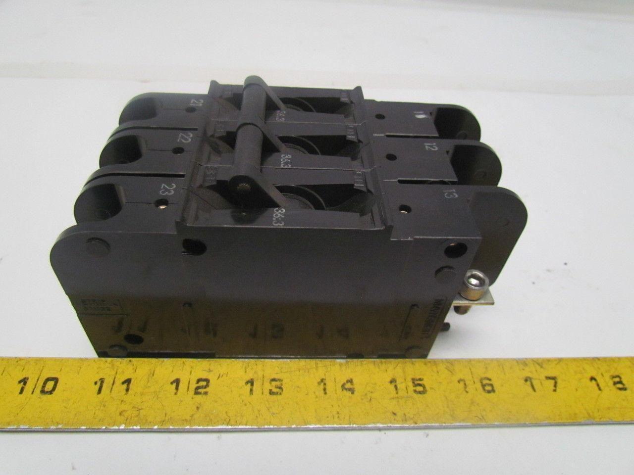 Heinemann CF3-G8-AE CF3-Z229-14 3-Pole Circuit Breaker 36.3A 600V