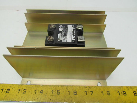 MEC SSA4840 SSHE-54 Solid State Relay w/Heatsink 480V 40A Output SSR Panel Mount