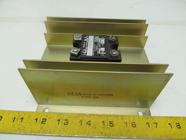 MEC SSA4840 SSHE-54 Solid State Relay w/Heatsink 480V 40A Output SSR Panel Mount