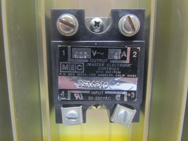 MEC SSA4840 SSHE-54 Solid State Relay w/Heatsink 480V 40A Output SSR Panel Mount