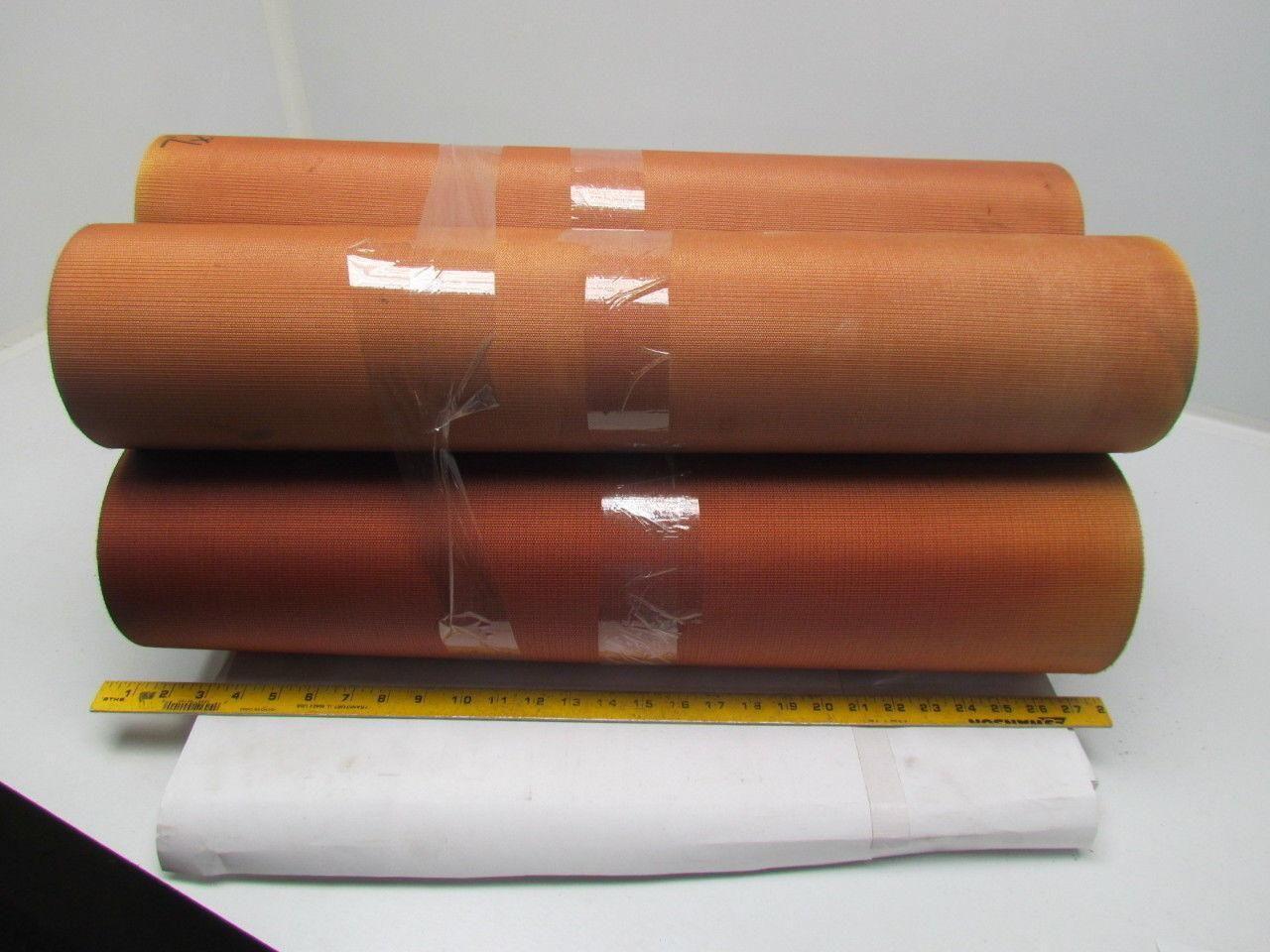 2-Ply Black Rubber Impression Top Conveyor Belt 26"W 7'L 4-Rolls 28' Total