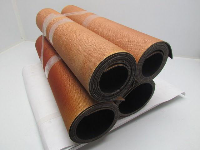 2-Ply Black Rubber Impression Top Conveyor Belt 26"W 7'L 4-Rolls 28' Total