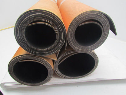 2-Ply Black Rubber Impression Top Conveyor Belt 26"W 7'L 4-Rolls 28' Total