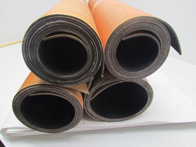 2-Ply Black Rubber Impression Top Conveyor Belt 26"W 7'L 4-Rolls 28' Total
