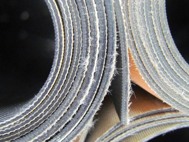 2-Ply Black Rubber Impression Top Conveyor Belt 26"W 7'L 4-Rolls 28' Total