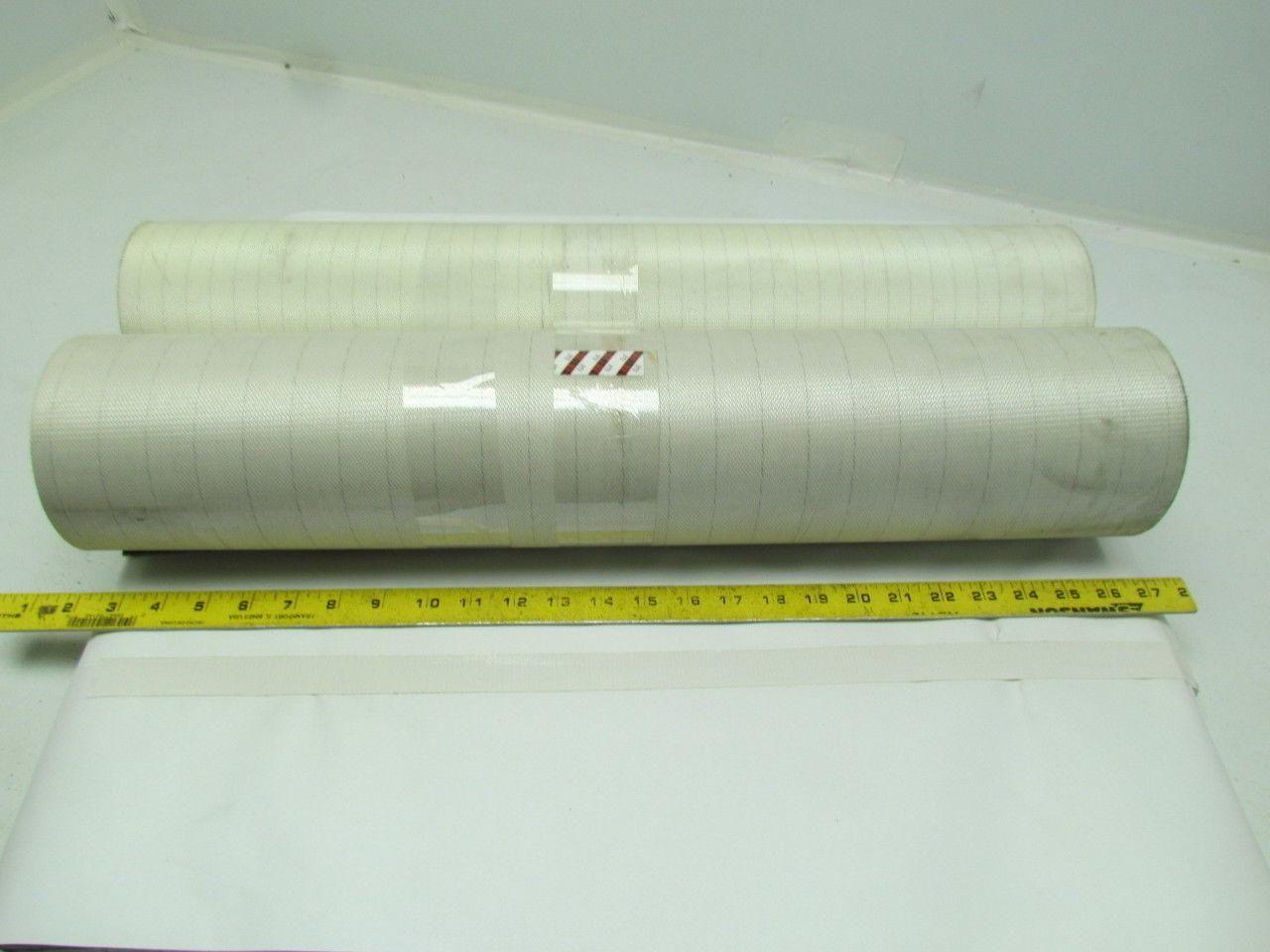 2-Ply Black PVC Rubber Rough Top Incline Conveyor Belt 24"x60" 2-Rolls 10' Total