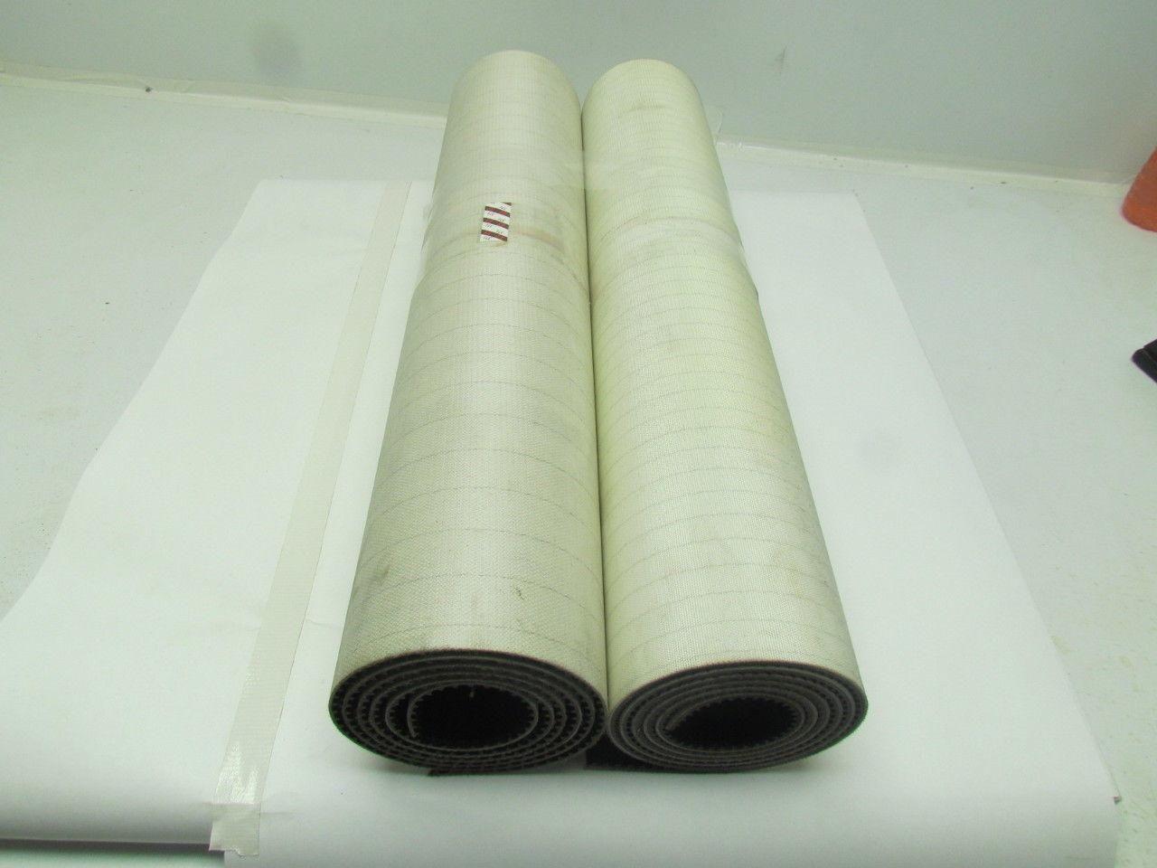 2-Ply Black PVC Rubber Rough Top Incline Conveyor Belt 24"x60" 2-Rolls 10' Total