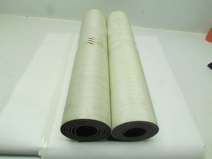 2-Ply Black PVC Rubber Rough Top Incline Conveyor Belt 24"x60" 2-Rolls 10' Total