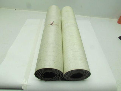 2-Ply Black PVC Rubber Rough Top Incline Conveyor Belt 24"x60" 2-Rolls 10' Total