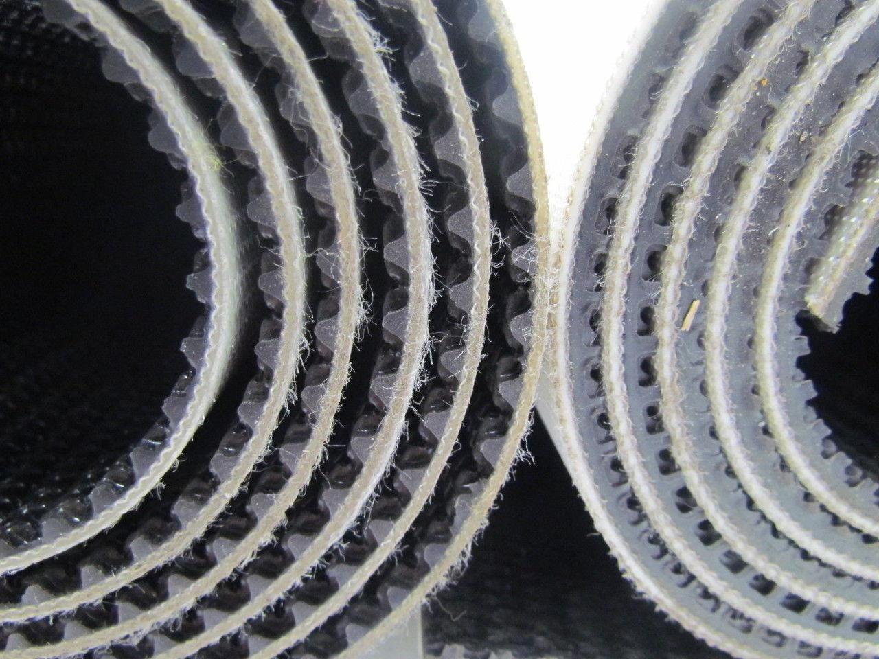 2-Ply Black PVC Rubber Rough Top Incline Conveyor Belt 24"x60" 2-Rolls 10' Total