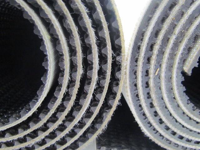 2-Ply Black PVC Rubber Rough Top Incline Conveyor Belt 24"x60" 2-Rolls 10' Total