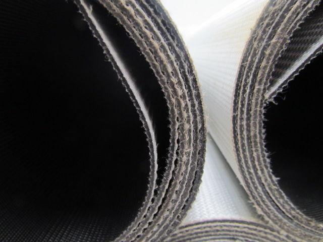 1-Ply Black Nylon Slip Top Impression Conveyor Belt 24" Wide 5-Rolls 28' Total