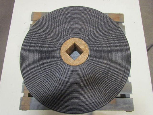 Black PVC Rubber Rough Top Incline Conveyor Belt Bare Back 5" Wide 200' Long