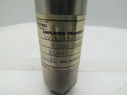 Sensotec LV/8183-03 Pressure Transducer 0-500 PSI 1/4" NPT