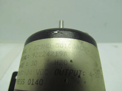 MKS 229HD-00100ACUS Pressure Transmitter Type 229A 30" H20 Range Transducer