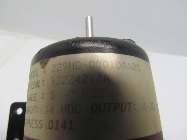 MKS 229HD-00010AABS 229A Pressure Transmitter 5" H20 Range Transducer Type 229A