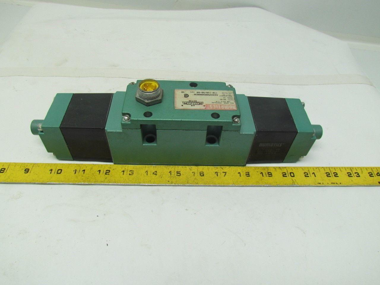 Numatics A23SS500S000030 228-717C Pneumatic Double Solenoid Valve 120V .30A Coil