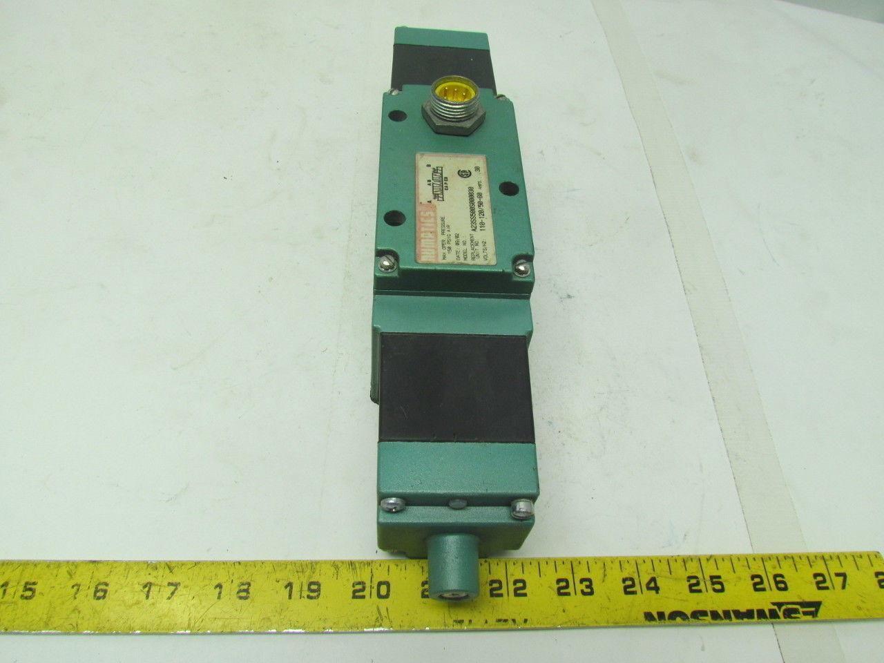 Numatics A23SS500S000030 228-717C Pneumatic Double Solenoid Valve 120V .30A Coil