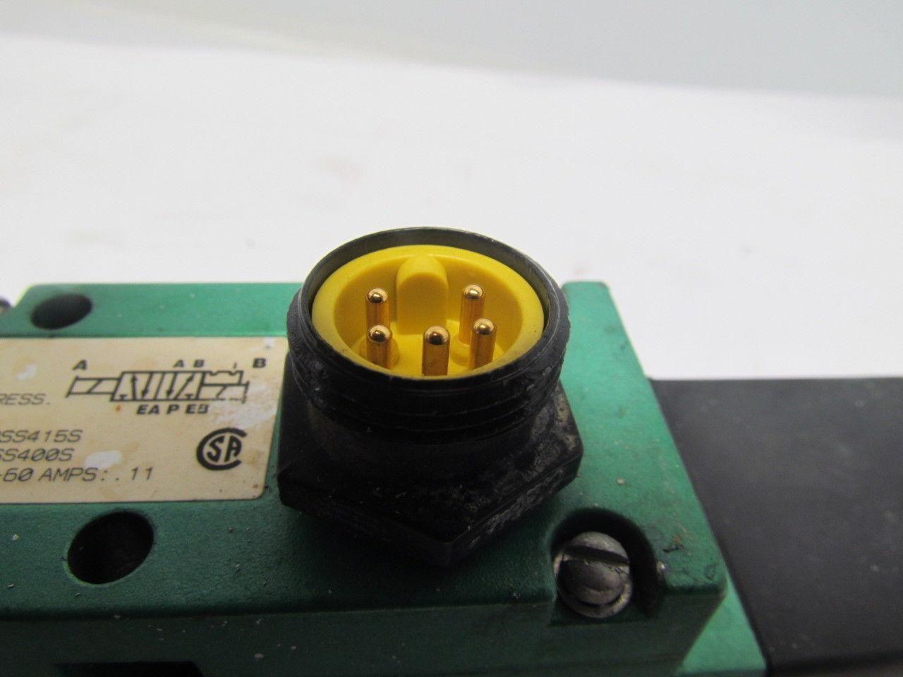 Numatics A12SS400S A13SS415S Pneumatic Double Solenoid Valve 120V .11A Coils