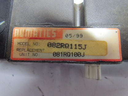 Numatics 082RQ115J Sandwich Pneumatic Pressure Regulator