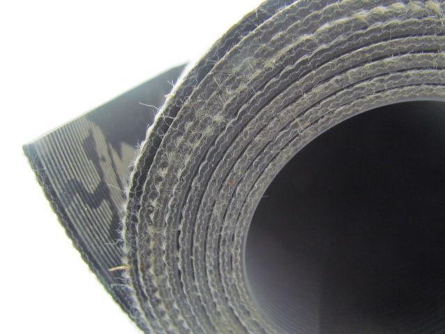 2-Ply Longitudinal Ribbed Grooved Top Black Rubber Conveyor Belt 32"x9' Long