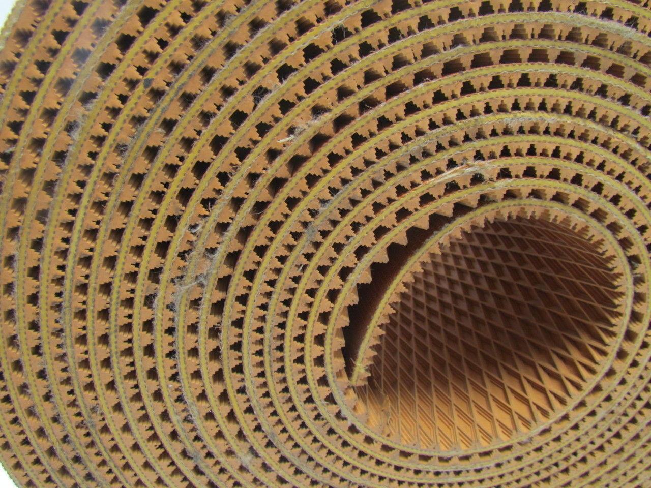 2-Ply Tan/Orange Wedgegrip Diamond Top Rubber Conveyor Belt 8" Wide 48' Long