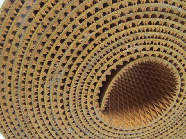 2-Ply Tan/Orange Wedgegrip Diamond Top Rubber Conveyor Belt 8" Wide 48' Long