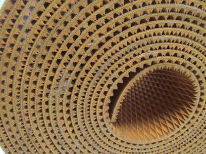 2-Ply Tan/Orange Wedgegrip Diamond Top Rubber Conveyor Belt 8" Wide 48' Long