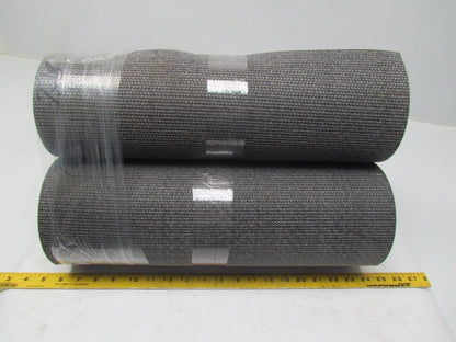 Black PVC Rubber Rough Top Incline Conveyor Belt 18" Wide 3-Rolls 21' Total