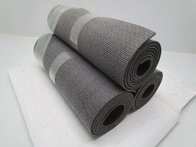 Black PVC Rubber Rough Top Incline Conveyor Belt 18" Wide 3-Rolls 21' Total