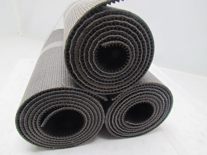 Black PVC Rubber Rough Top Incline Conveyor Belt 18" Wide 3-Rolls 21' Total