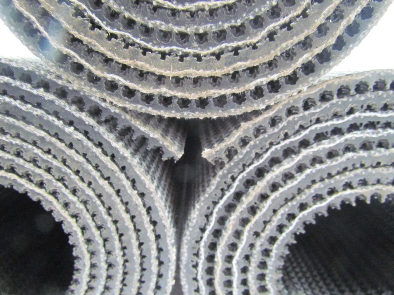 Black PVC Rubber Rough Top Incline Conveyor Belt 18" Wide 3-Rolls 21' Total