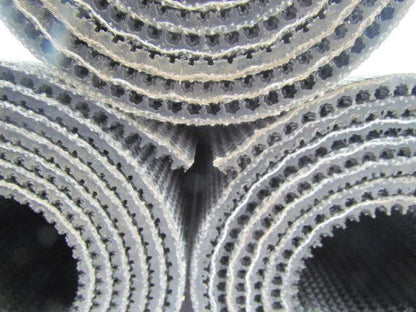 Black PVC Rubber Rough Top Incline Conveyor Belt 18" Wide 3-Rolls 21' Total