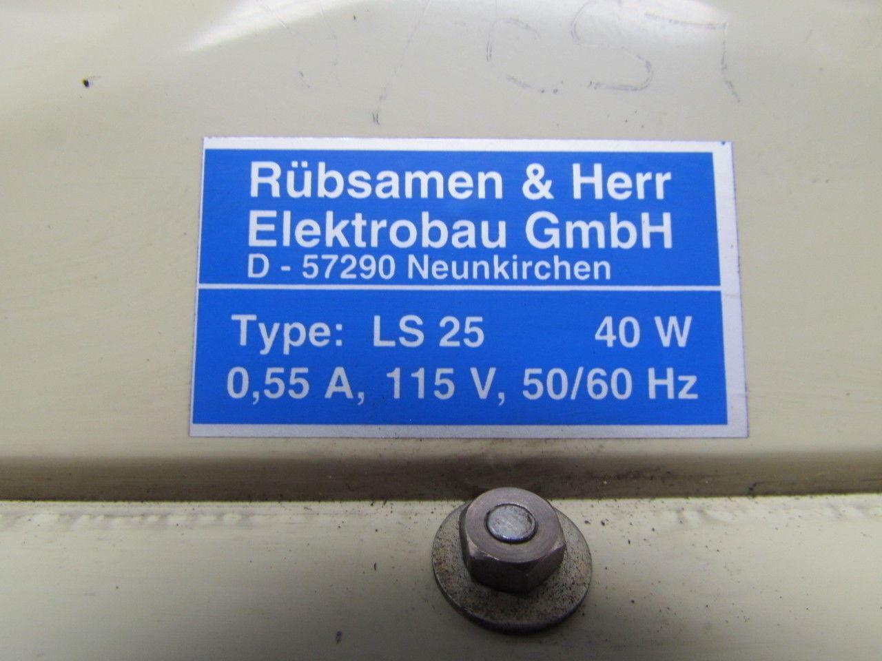 Rübsamen & Herr LS25 40w Filter Fan 0.55A 115VAC 10"X10"