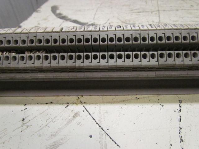 Phoenix Contact 35mm Din Rail Mount Terminal Blocks 48"Long 74 Componets