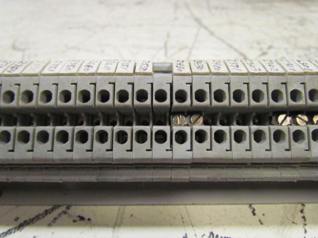 Phoenix Contact 35mm Din Rail Mount Terminal Blocks 48"Long 74 Componets