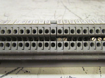 Phoenix Contact 35mm Din Rail Mount Terminal Blocks 48"Long 74 Componets
