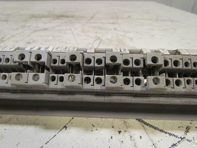 Phoenix Contact 35mm Din Rail Mount Terminal Blocks 48"Long 74 Componets