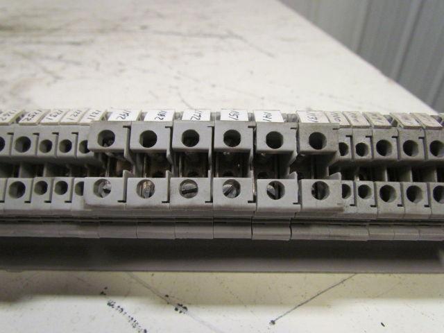 Phoenix Contact 35mm Din Rail Mount Terminal Blocks 48"Long 74 Componets