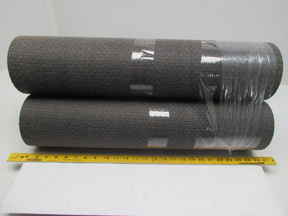 Black PVC Rubber Rough Top Incline Conveyor Belt 24"x72"L 3-Rolls 18' Total