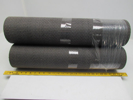 Black PVC Rubber Rough Top Incline Conveyor Belt 24"x72"L 3-Rolls 18' Total