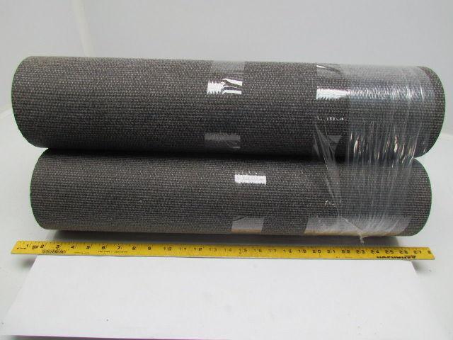 Black PVC Rubber Rough Top Incline Conveyor Belt 24"x72"L 3-Rolls 18' Total