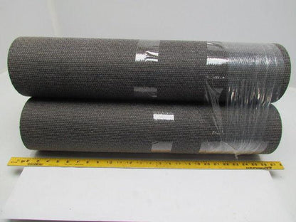 Black PVC Rubber Rough Top Incline Conveyor Belt 24"x72"L 3-Rolls 18' Total