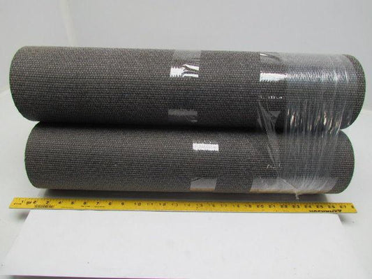 Black PVC Rubber Rough Top Incline Conveyor Belt 24"x72"L 3-Rolls 18' Total