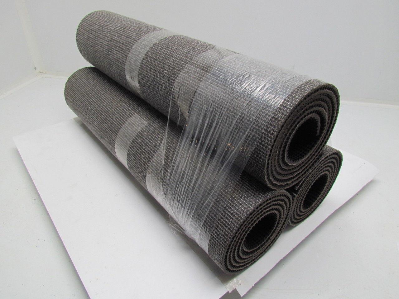 Black PVC Rubber Rough Top Incline Conveyor Belt 24"x72"L 3-Rolls 18' Total