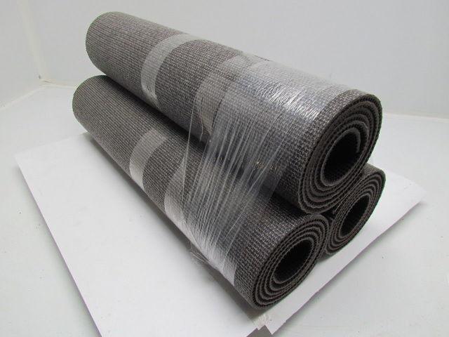 Black PVC Rubber Rough Top Incline Conveyor Belt 24"x72"L 3-Rolls 18' Total