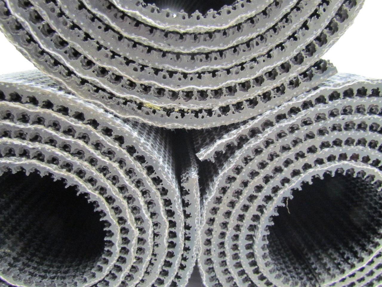 Black PVC Rubber Rough Top Incline Conveyor Belt 24"x72"L 3-Rolls 18' Total