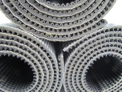 Black PVC Rubber Rough Top Incline Conveyor Belt 24"x72"L 3-Rolls 18' Total