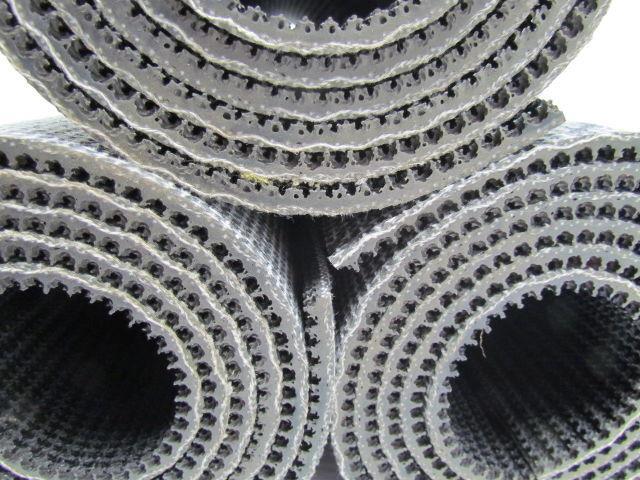 Black PVC Rubber Rough Top Incline Conveyor Belt 24"x72"L 3-Rolls 18' Total